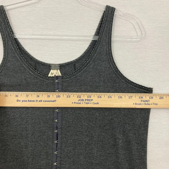 We the Free Dark Gray Drop Needle Rib Venice Tunic Dress Medium - Picture 8 of 12